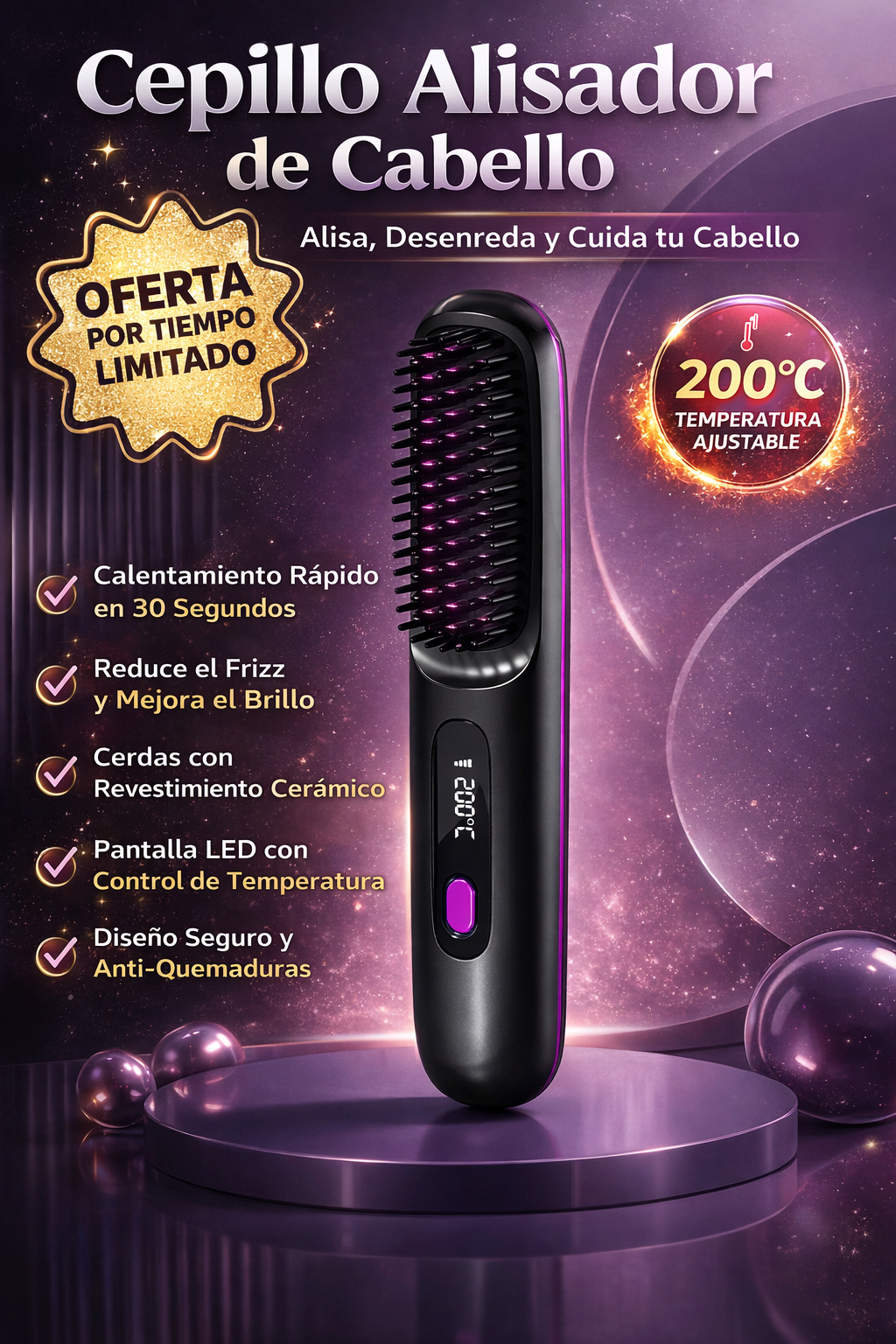 StylerPRO - Cepillo Alisador portatil