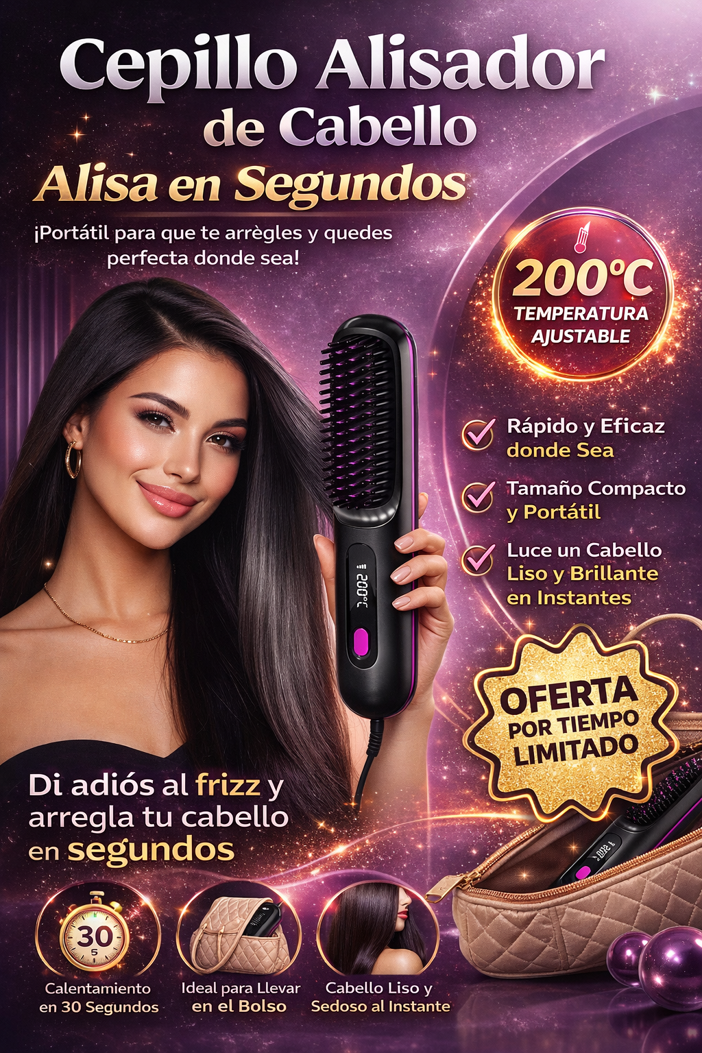 StylerPRO - Cepillo Alisador portatil