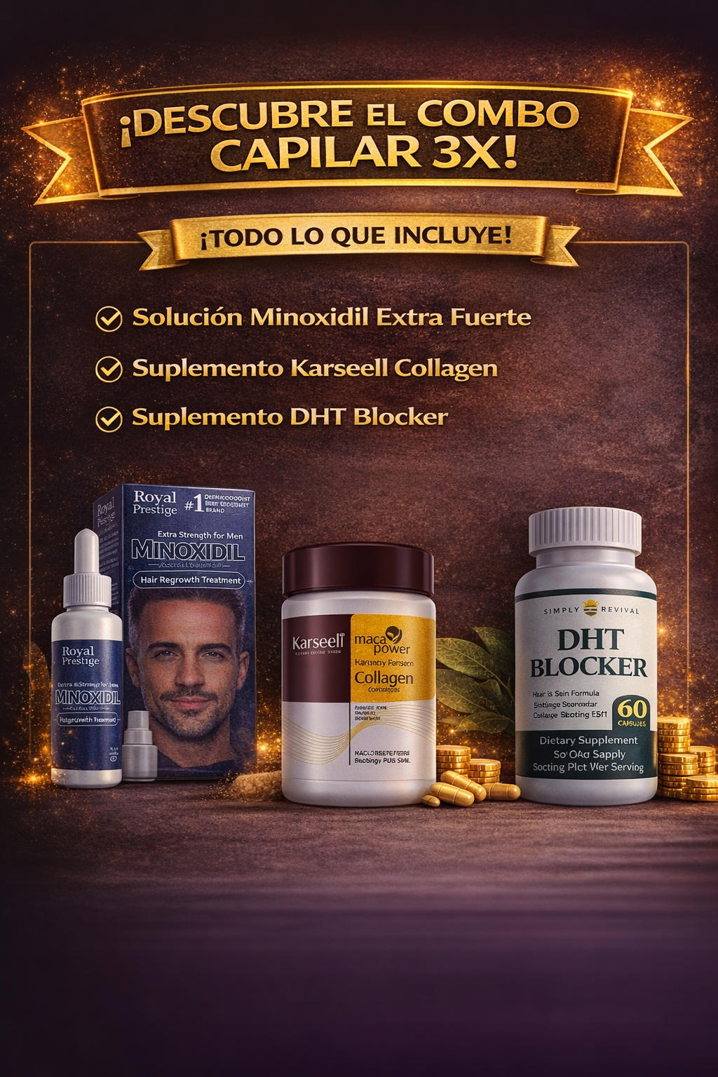 Hair Recovery 3X - COMBO RECUPERACION CAPILAR TOTAL