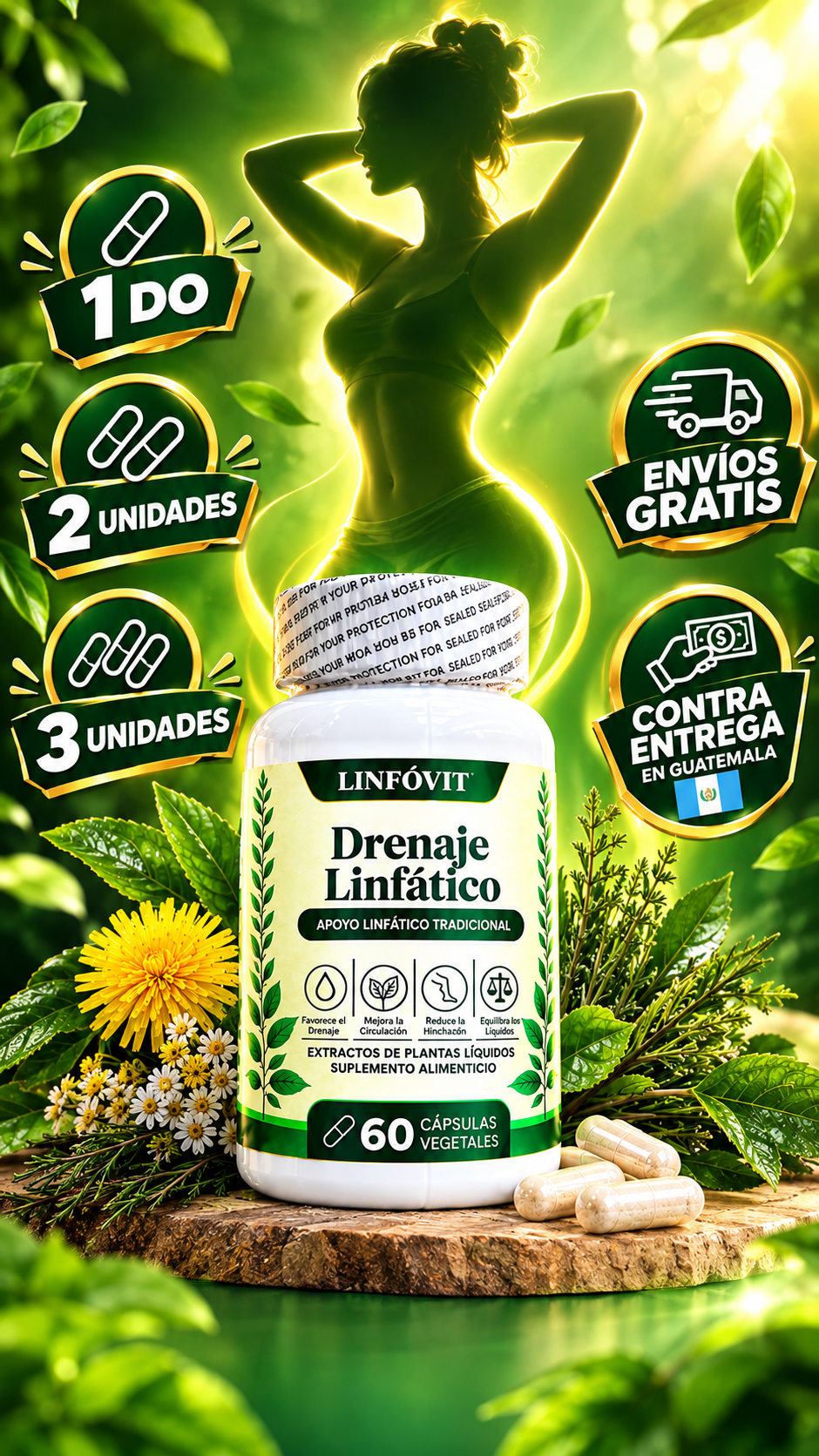 Drenaje Linfático — 60 Cápsulas Vegetales