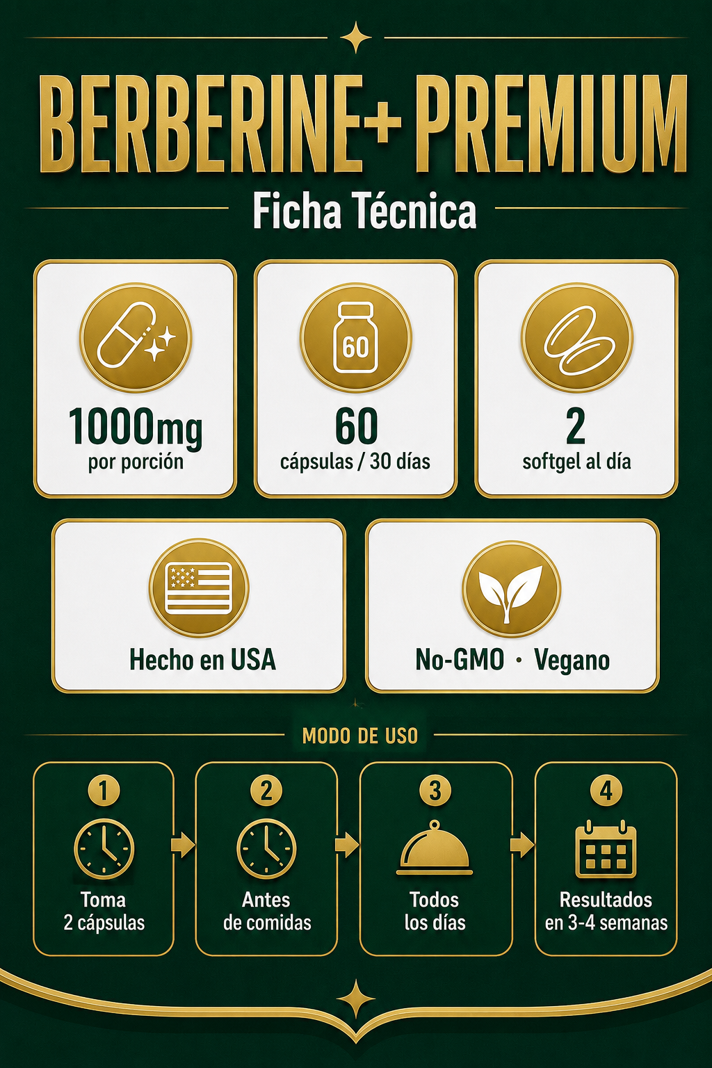 BERBERINE+ PREMIUM Ficha técnica