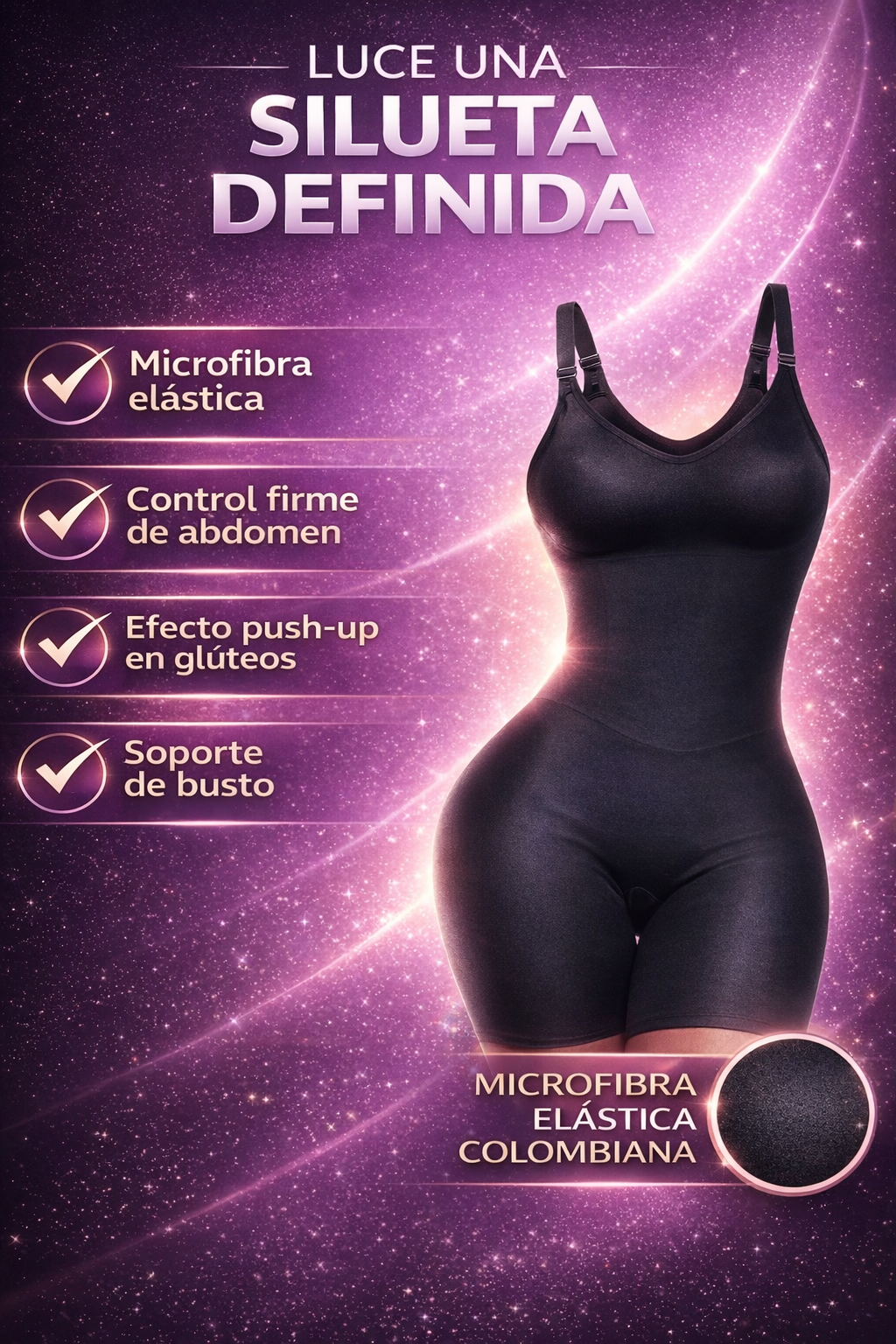 Faja Moldeadora de Microfibra Elástica Colombiana