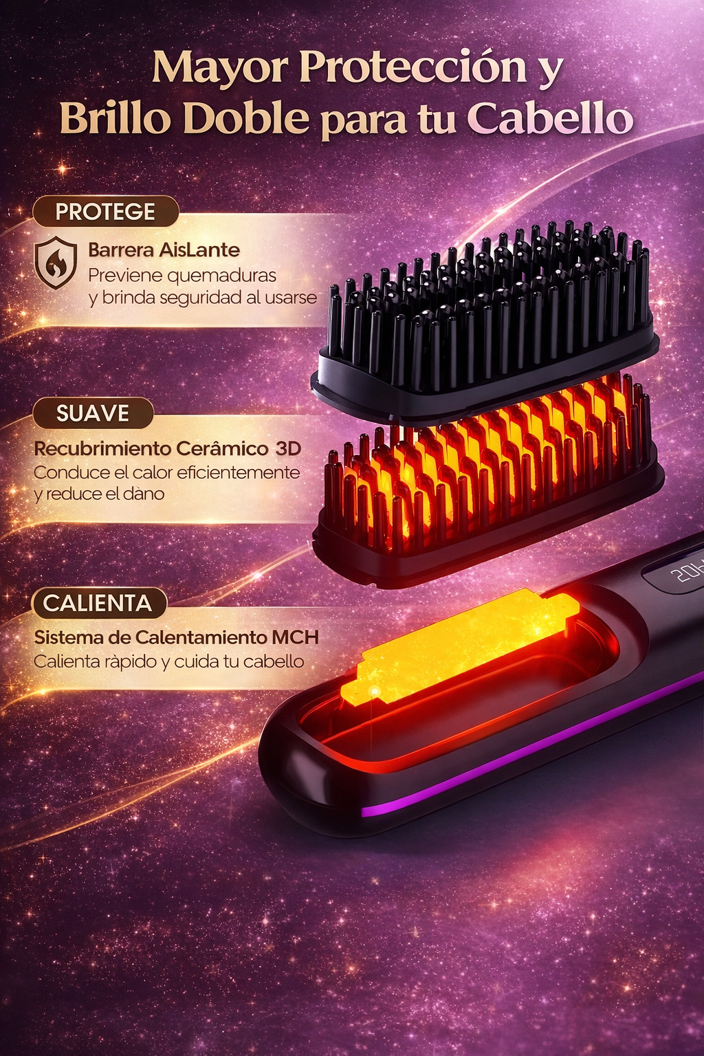 StylerPRO - Cepillo Alisador portatil