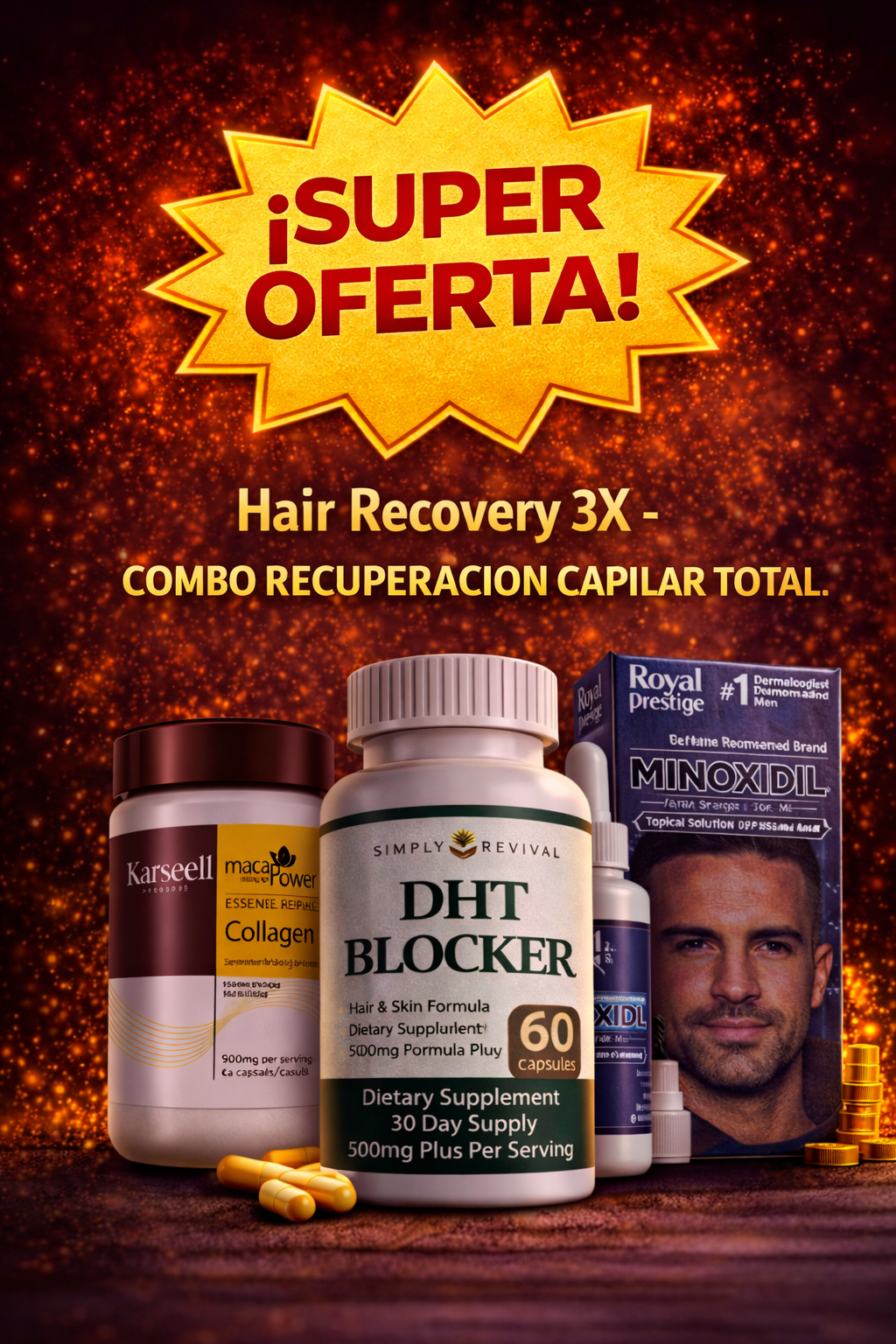 Hair Recovery 3X - COMBO RECUPERACION CAPILAR TOTAL