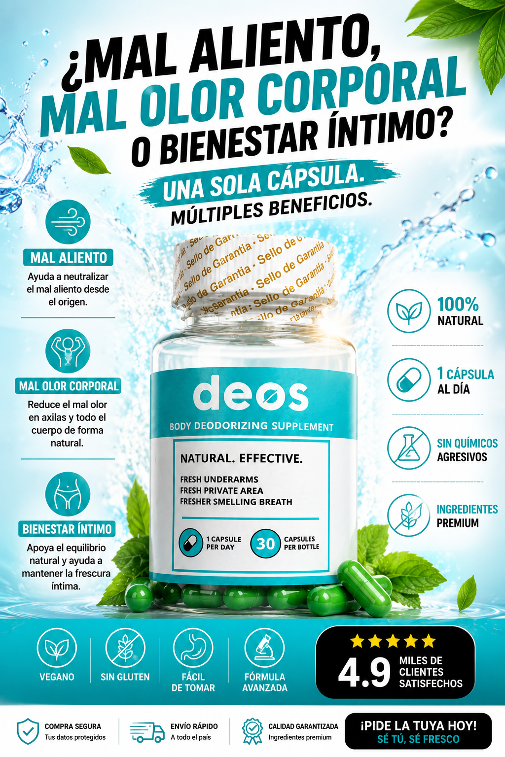 DEOS — Cápsulas Desodorizantes Naturales