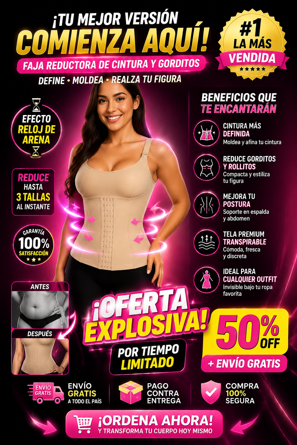FAJAFLEX - Faja Reductora de Cintura y Gorditos