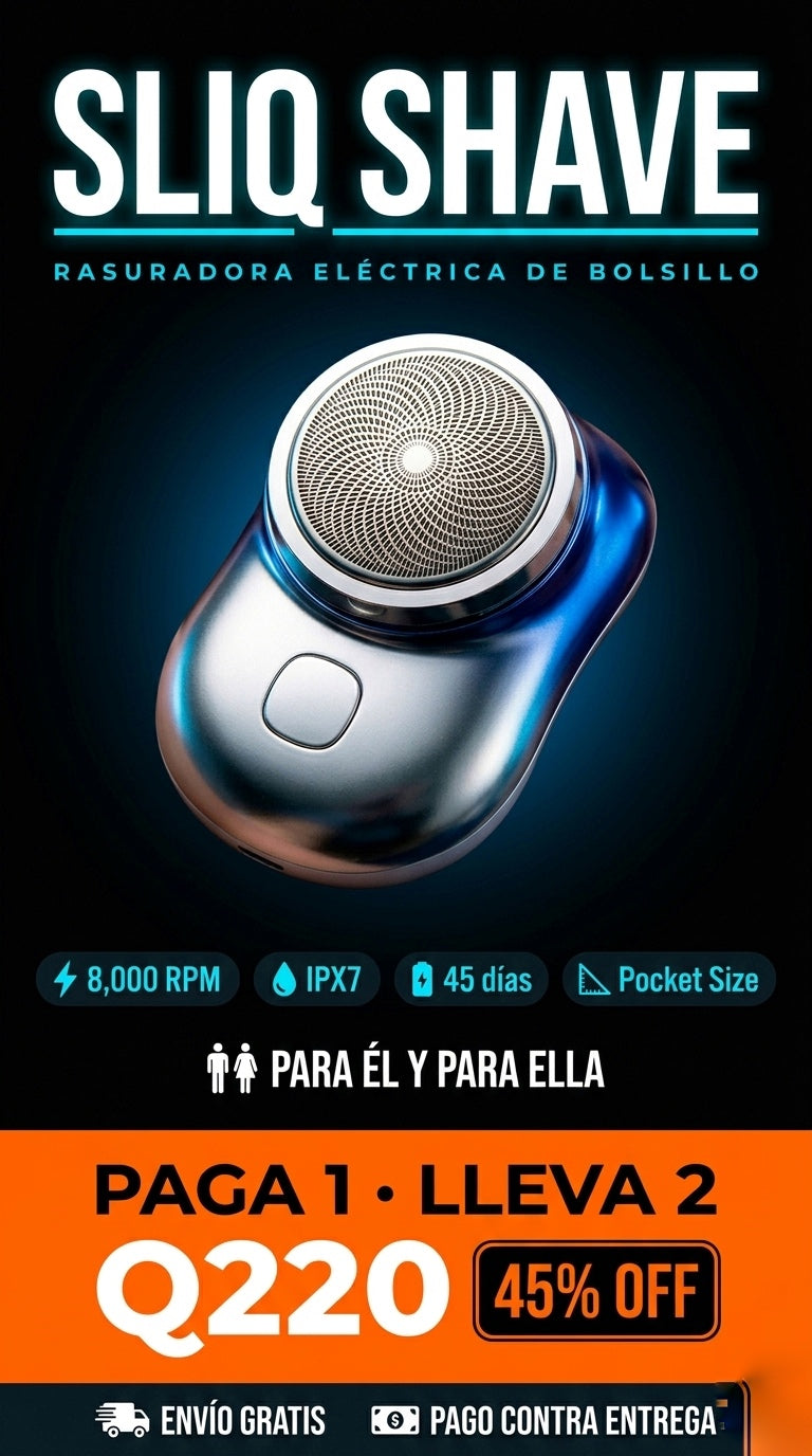 SLIQ SHAVE – Rasuradora Eléctrica de Bolsillo