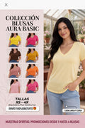 AURA BASIC - Camisa basica cuello en V